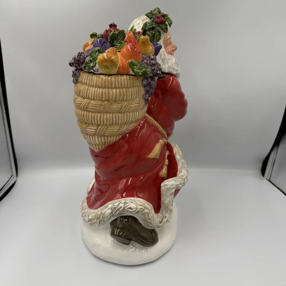 Department 56 Christmas Santa Claus‎ Cookie Jar Peggy Toole 2001 Hand Painted